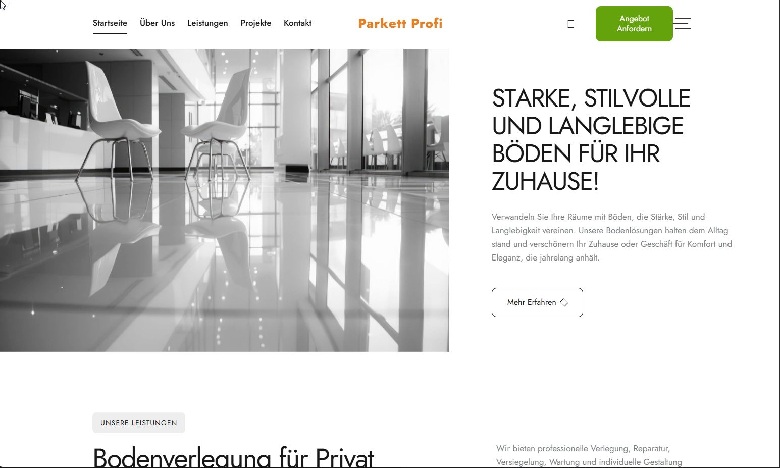Parkettleger Webseite